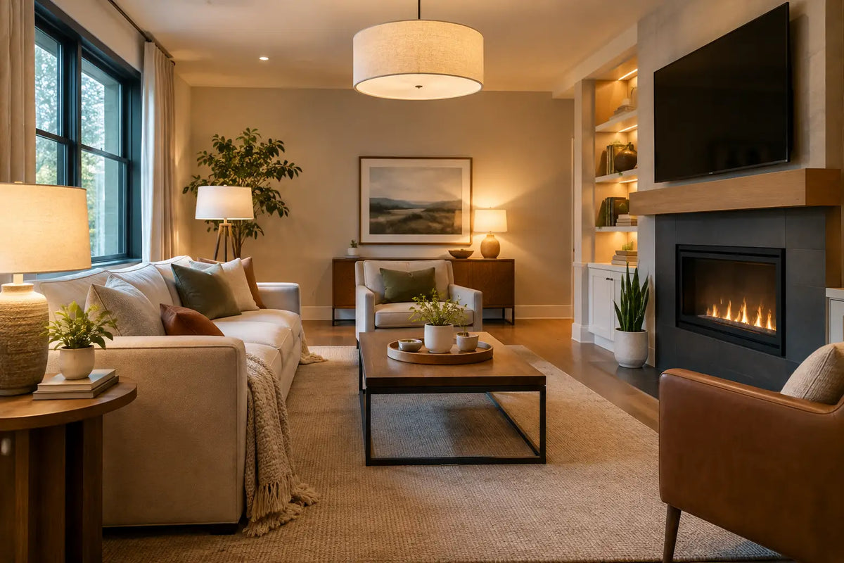 How to Layer Lighting in Living Room Spaces