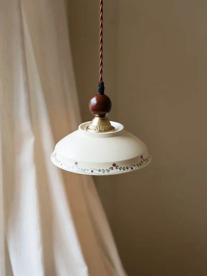 Floré Hand-Painted Ceramic Pendant